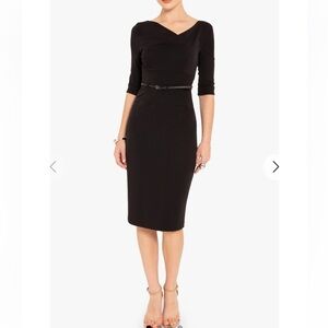 Black Halo Classic 3/4 Sleeve Jackie O Sheath Dress